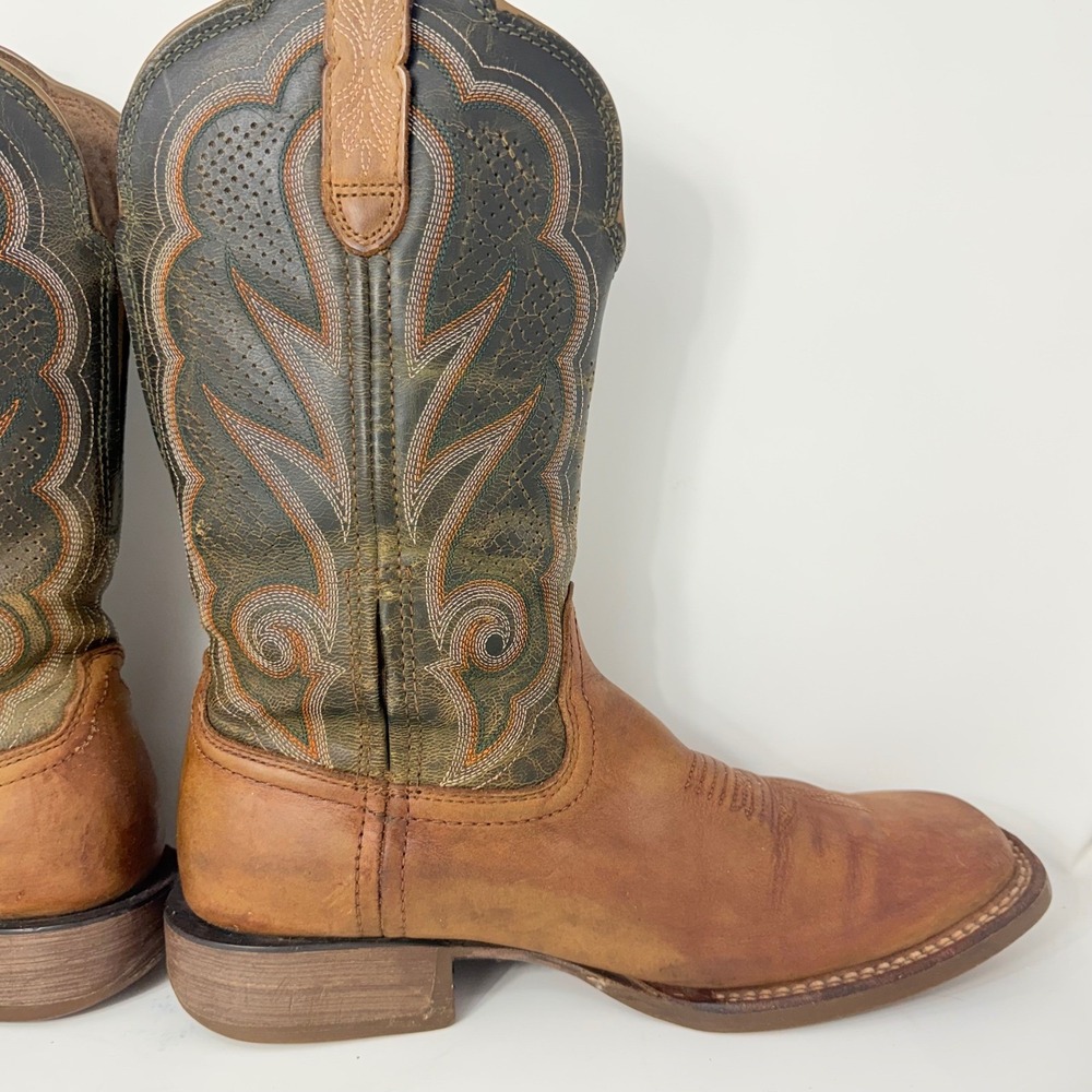 Durango Rebel Pro Womens 8.5M Western Boots Brown Olive Green Leather DRD0378 - Picture 8 of 16